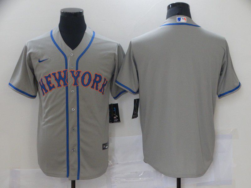 Men New York Mets Blank Grey Game 2021 Nike MLB Jerseys